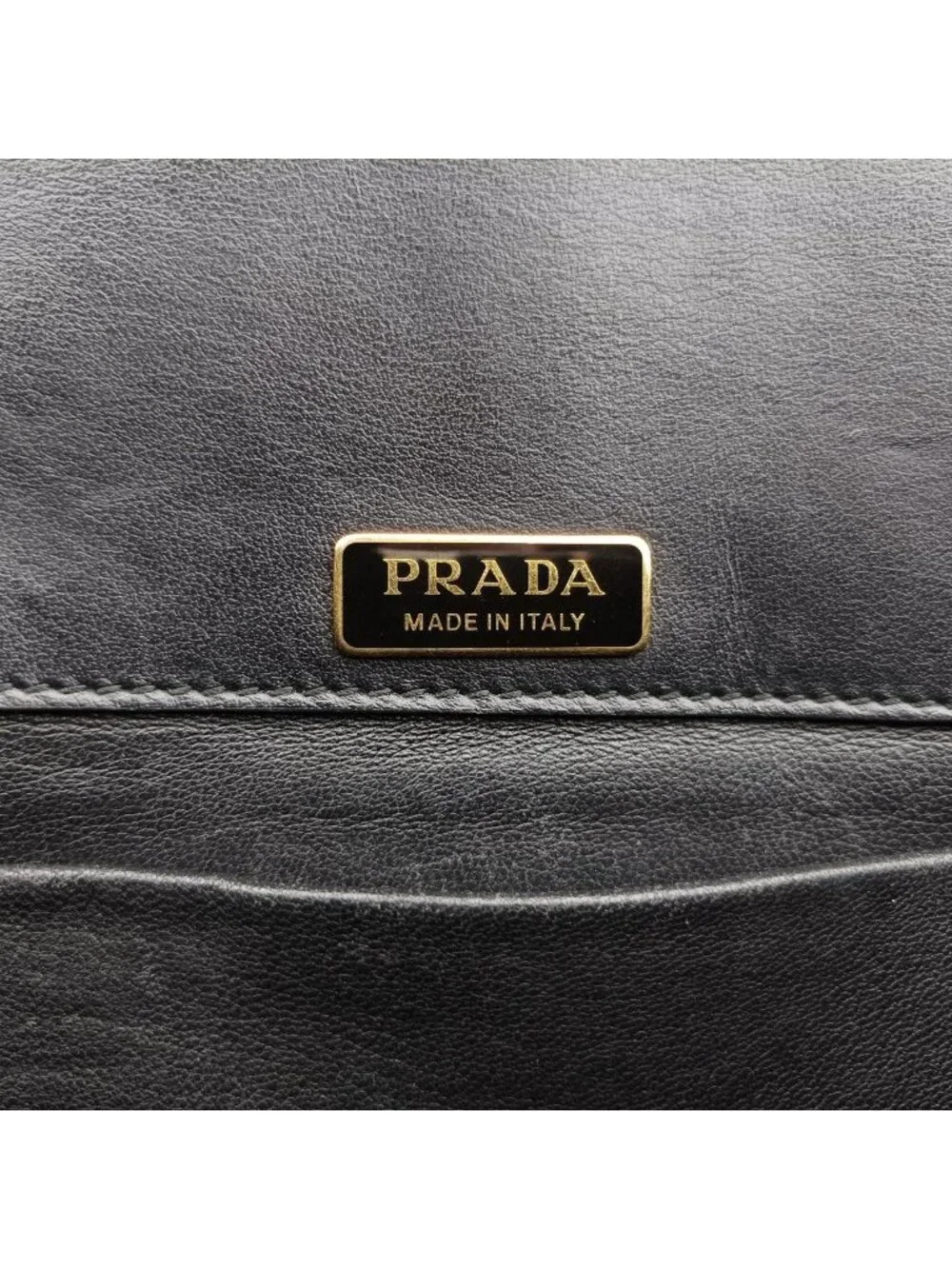 Prada Pioneer Black Leather 25 Shoulder